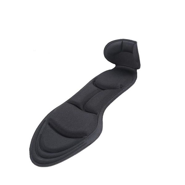 

massage reduce fatigue insole soft sponge absorption cushion non slip foot care heel pads 2 in 1 solid relief walking, Black