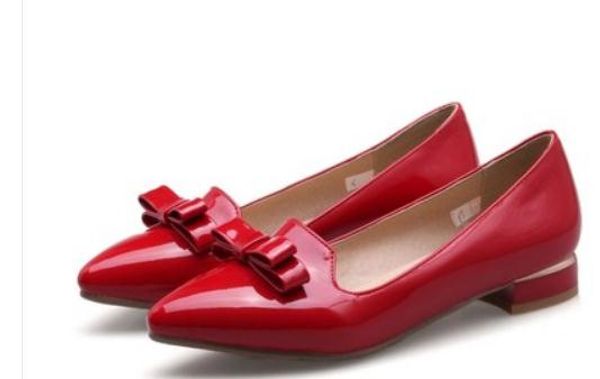 

2019 women's shoes in spring and autumn with new style low heel pointed end bowknot @2202, Black
