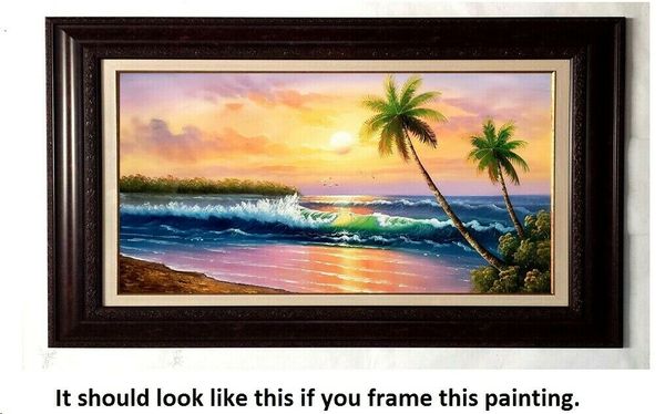 

landscape sunset beach painting 100%hand painted oil painting on canvas handmade decorative wall pictures painting art