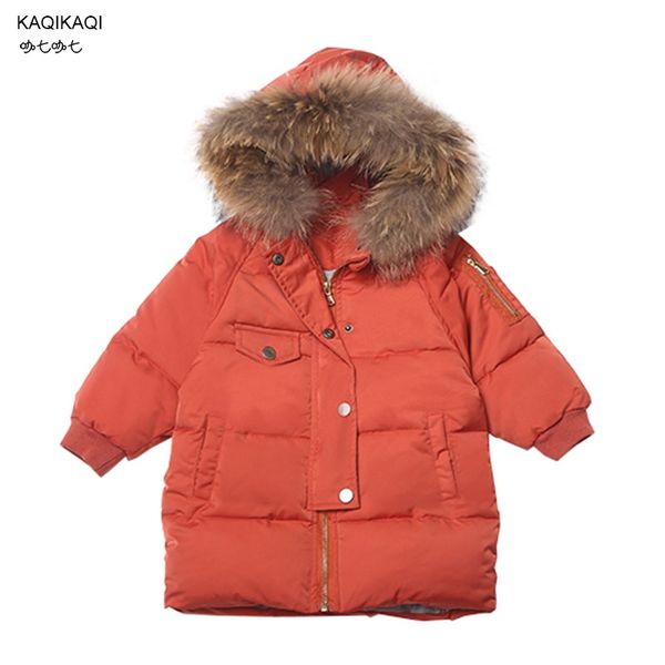 

baby boys jacket winter girls jackets long parkas kids fur collar hooded warm coats winter children clothing, Blue;gray
