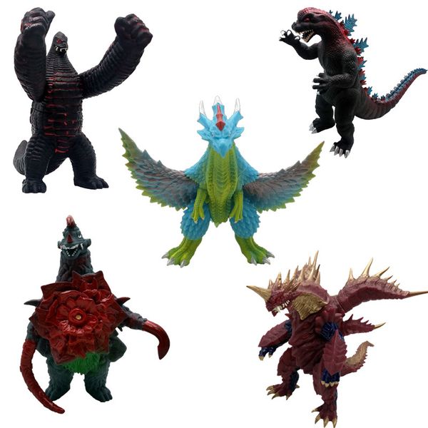 

multiple types movie action figure gojira gomora collect toy ultraman monster superman dolls black king robelag