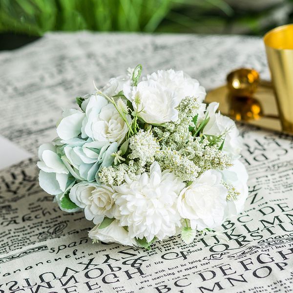 

rose & hydrangea & wheat spike petal wedding party bridal shower vibrant favor
