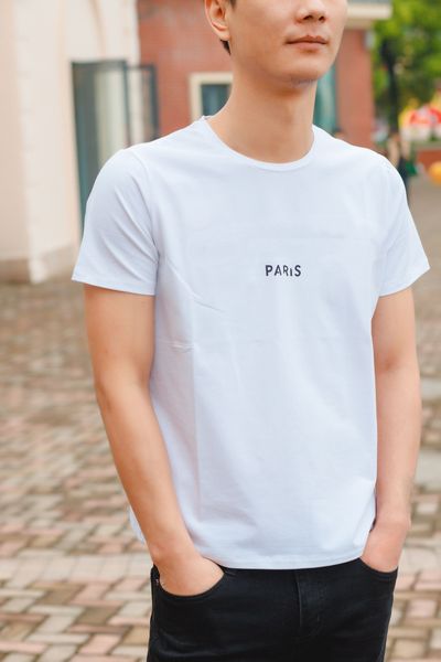 

мужская мода дизайнерские повседневные футболки письмо печати с коротким рукавом черный насыщенный tee летние мужские дизайнерская tops, White;black