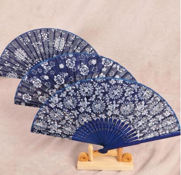 Folding Fan estilo chinês Turismo Souvenir Orchid Madeira Lace mão Fãs de Fan Mulheres Dança espanhola presente Home Decor