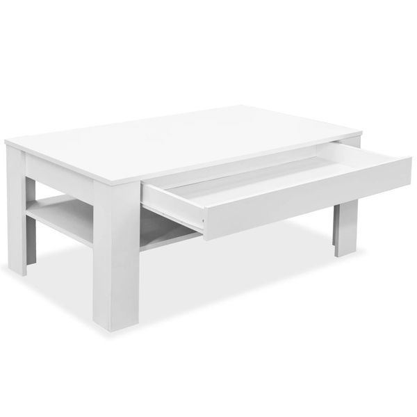 

white chipboard coffee table 110 x 65 x 48 cm dining room furniture