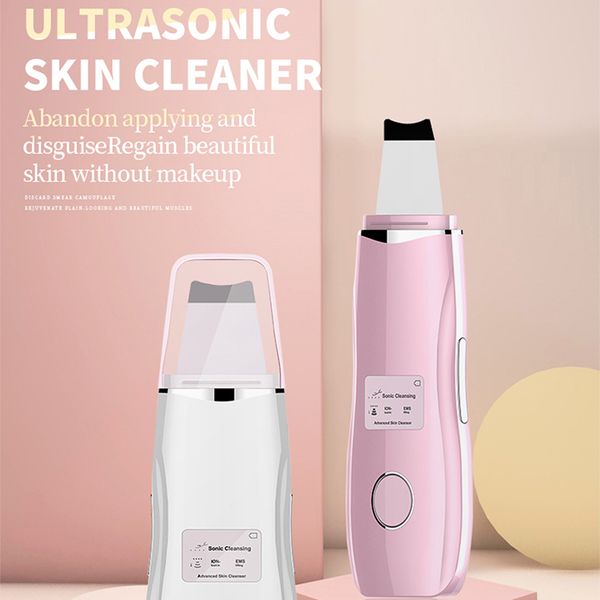 

2019 new deeply ultra onic face pore kin crubber cleaner beauty device ultra ound vibration facial clean ing peeling