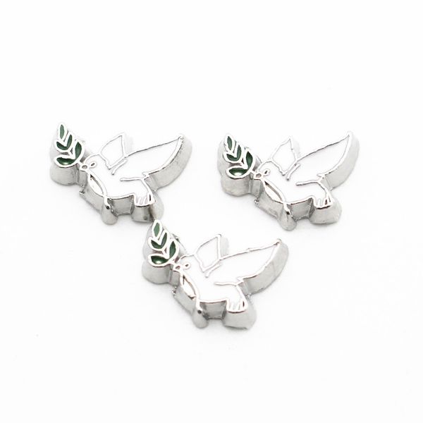 

new style 20pcs/lot pigeon alloy floating charms living memory floating lockets charms for diy accessory, Bronze;silver