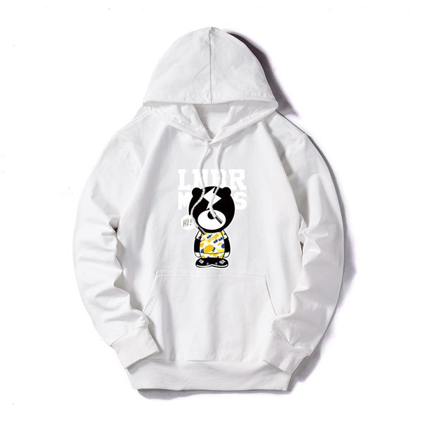 

women men designer hoodies brand letter printed with bear pattern hoodie for couples mens luxury sweater 5 colors, Black