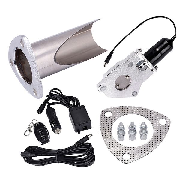 

2.0"2.25"2.5"3.0" exhaust system b-cut pipe exhaust cutout with remote control electric cut out with remote control