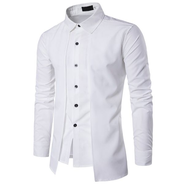 

new style 2018 casual men's shirt, White;black