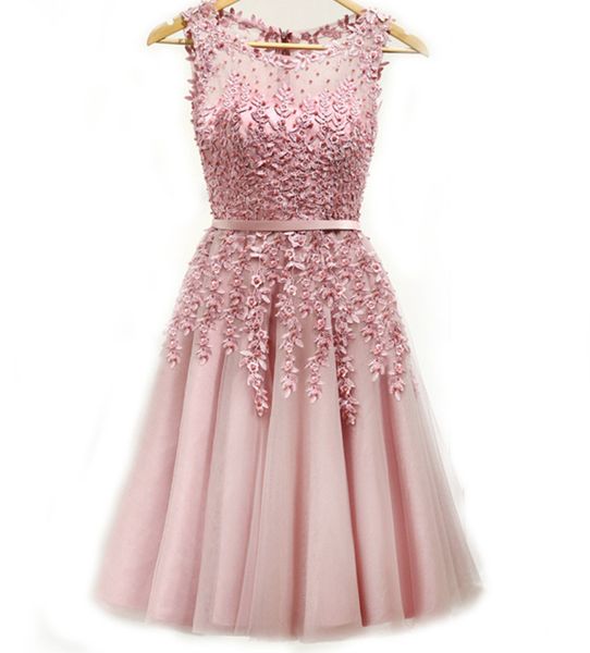 

2019 princess scoop appliques beading a-line mini party gowns with tule plus size formal evening celebrity dresses be67, Black;red