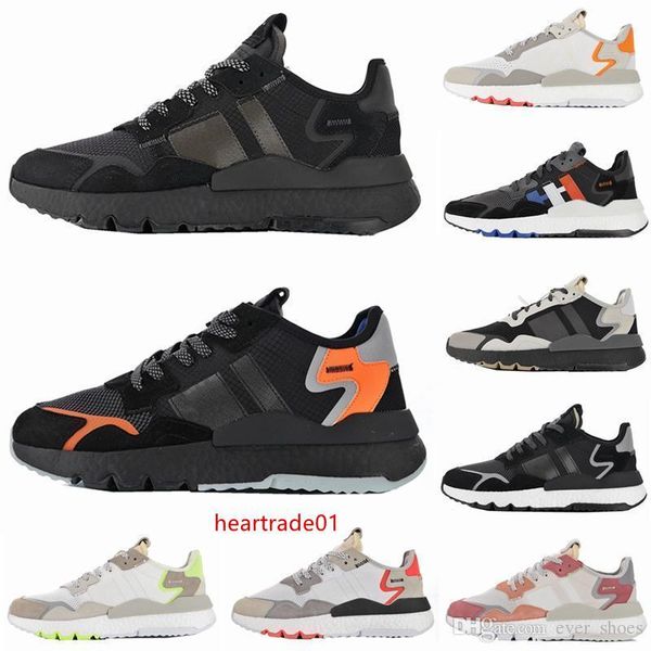 

new 3m nite jogger 2019 reflective running shoes for men women triple black white designer mens trainer fashion sports sneakers