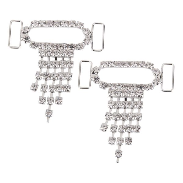 

diy tassel rhinestone bikini connector crystal buckle metal chain swimwear, Black
