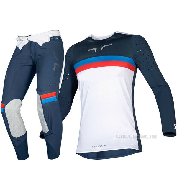 

2019 naughty mx 360 racing flexair navy jersey pants motocross off road gear set, Black;blue