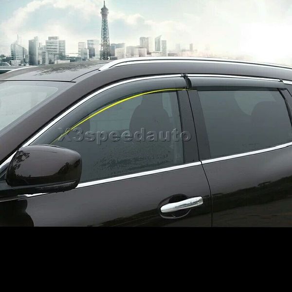 

plastic window visor wind deflector rain/sun guard vent 4pcs for renault koleos 2017