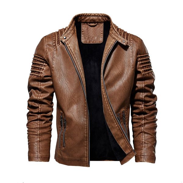 

mens casual jackets coats men winter casual solid color jackets men leather zipper long sleeve coat blouses jaqueta, Black;brown