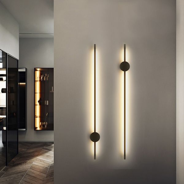 

nordic minimalist modern line wall light living room personality creative led wall lamp decor bedroom aisle night light