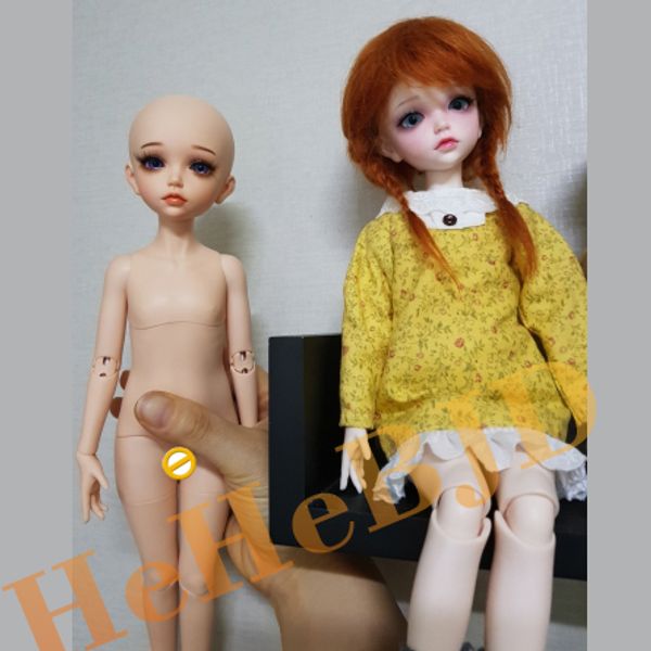 

hehebjd brand new1/4 bjd girl doll bjd eyes the value fashion dolls kid girl body t200428