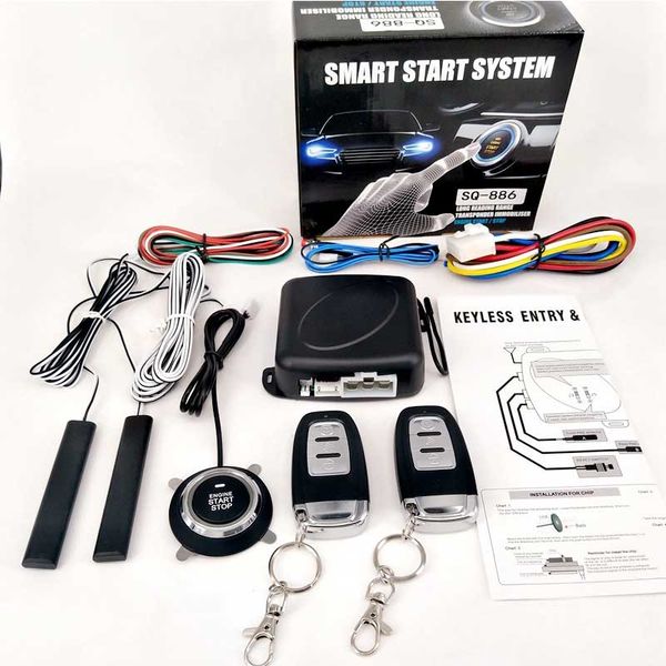 

auto central locking passive keyless entry system engine push button vehicles pke start/slock with 2 smart key remote start