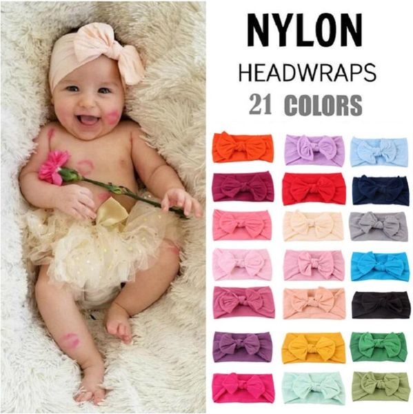

europe and the united states new ponilon 21 color baby headband bow tie children's heaping, Slivery;white