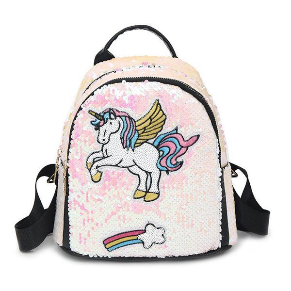 

women glitter sequins backpack teenage girls travel cherry backpacks bling bags rucksack children unicorn school bags bagpacks