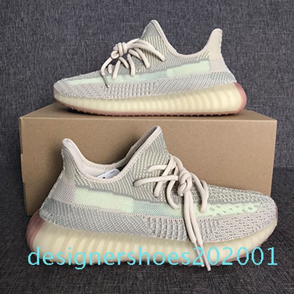 

lundmark отражающей kanye west женская обувь gid зеленый мужчин и женщин дизайнер повседневная обувь v2, Black