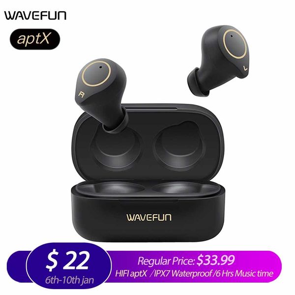 

wavefun xpods 3 bluetooth earphone hifi aptx headphones ipx7 wireless headphones touch control wireless earphones bluetooth 5.0