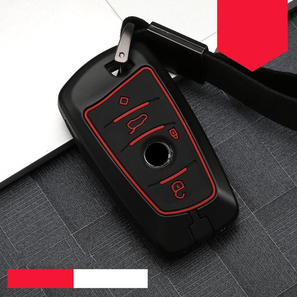 

car key case zinc alloy silica gel for new 1 3 4 5 6 7 series f10 f20 f30 smart 3 button x1 x3 x4 x5 x6 m3 m5 z4 e90 e60 e30