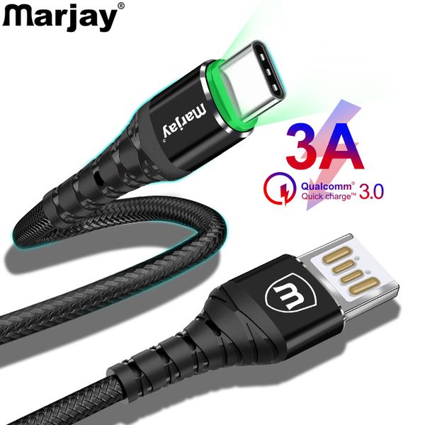 

Marjay 3A Quick Charge 3.0 Реверсивный Micro USB Type C кабель для Samsung Xiaomi Huawei LG HTC Android USB-C Кабель зар
