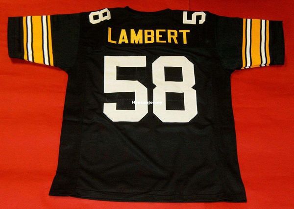 

retro #58 jack lambert custom jersey mens stitching high-end size s-5xl football jerseys college ncaa, Black;red