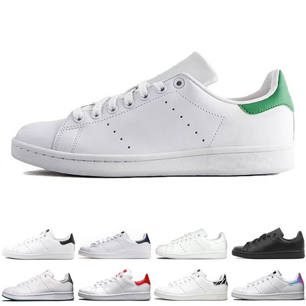 

designer shoes smith men women casual shoes green black white blue red pink sport shoes stan leather shoe flats sneakers [without box
