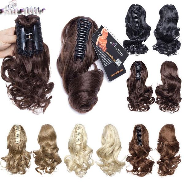 2019 S Noilite Short Wavy Curly Ponytail Claw Jaw In Hairpiece 100
