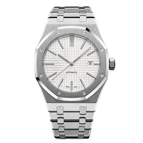 

2020 mens automatic mechanical watches classic style 41mm full stainless steel swim wristwatches sapphire super luminous watch, Slivery;brown