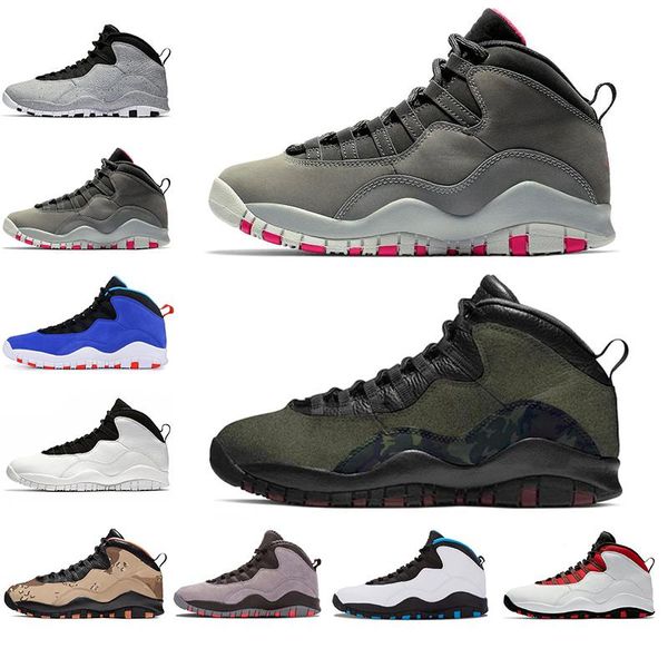 

wholesale new 10 10s camo basketball shoes for men black cement westbrook dark smoke grey designer trainers sport sneakers us 7-13