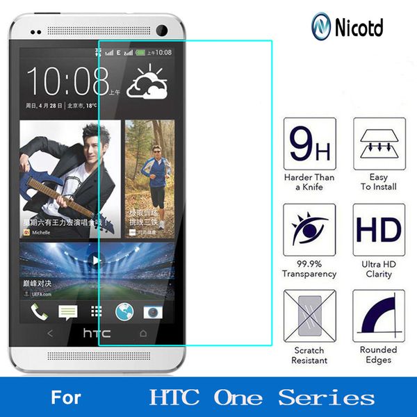 

nicotd 9h screen protector tempered glass for htc desire 510 610 626 for htc one m7 m8 m9 m10 e8 x9 a9 e9 plus protective film