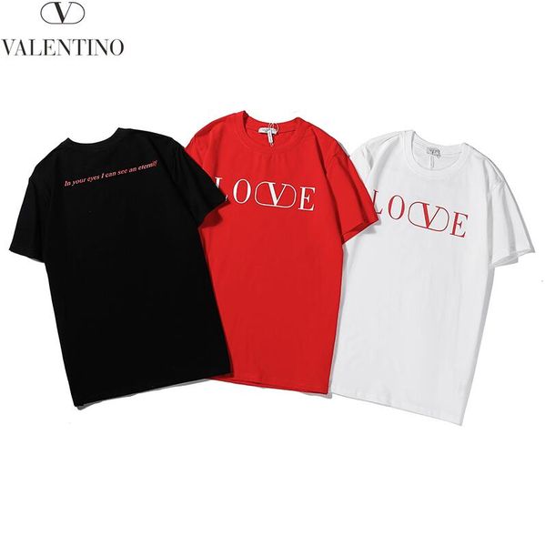 

2020 men's designers shirt summer women's men's men's short sleeve shirt brand clothing letter print round neck-021, White