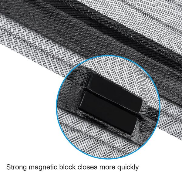 

1000x2200mm durable ventilated hands-quicker silent easy installable clipping mothproof magnetic screen curtain