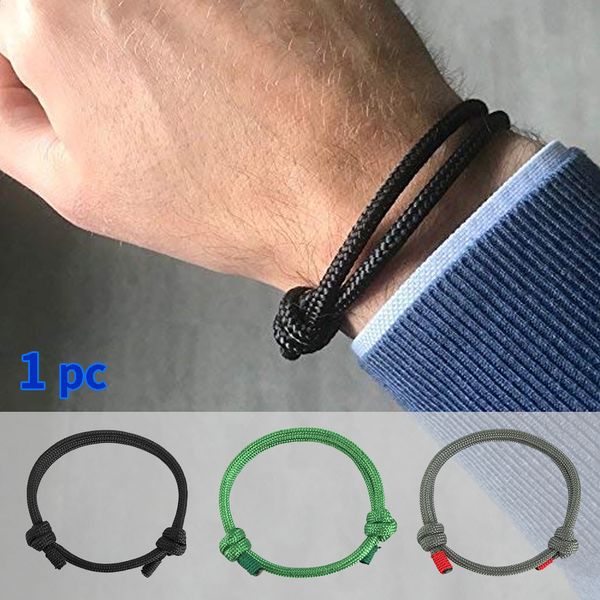 

sailor passion nautical wristband lightweight adjustable rope stylish braided bracelet handmade yachting simple wear resistant, Black