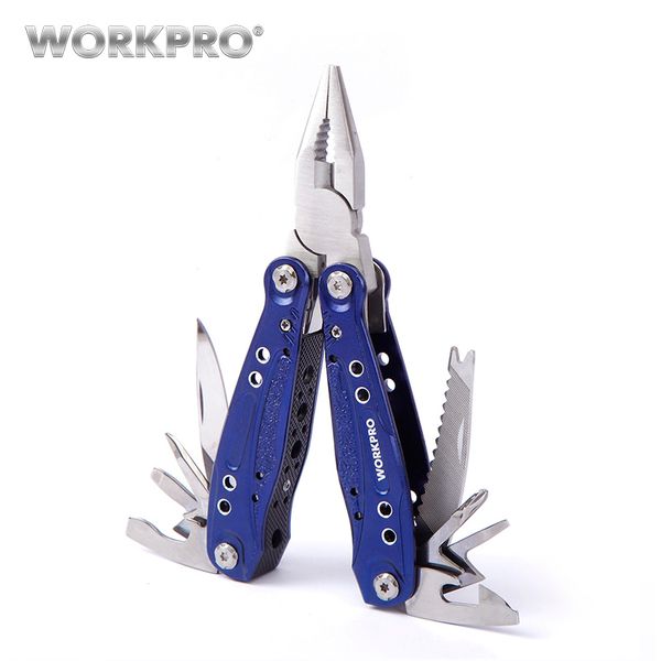 

workpro 15-in-1 multitool camping tools aluminum multi pliers folding pliers outdoor survival tools