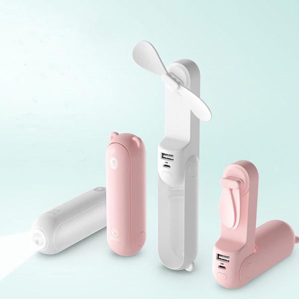 

3 in 1 usb multi-function foldable and rechargeable mini fan with 2 speed strong wind suitable for home office travelling