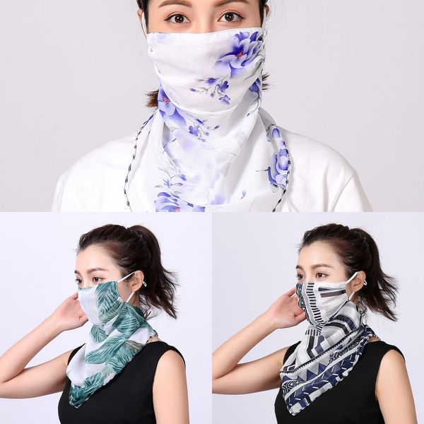 

pcsgi outdoor uv protection scarf cycling riding face bandana triangle headband outdoor sunscreen bicycle scarf mask men's sportswear, Black