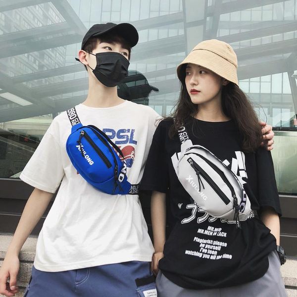 

mens womens pouch new canvas chest bags leisure shoulder bags fanny pack letter printing waist bags belt packs