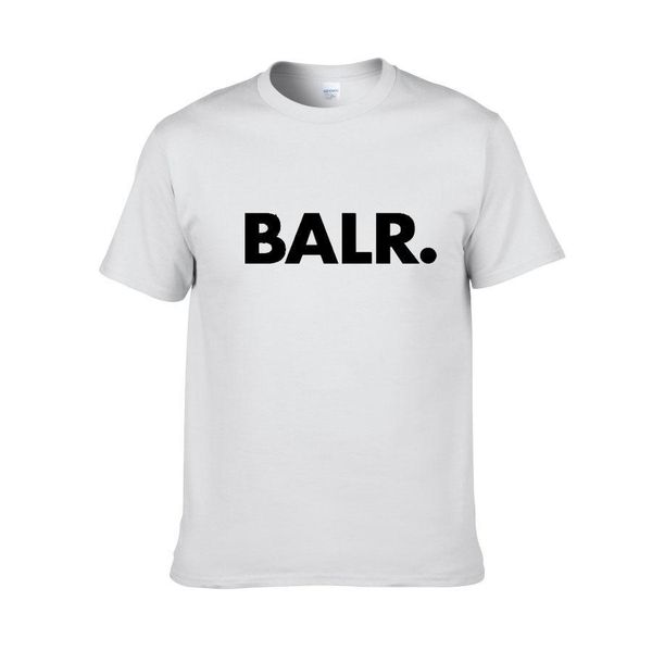 

2019 new summer brand balr clothing o-neck youth men's t-shirt printing hip hop t-shirt 100% cotton fashion men t-shirts, White;black