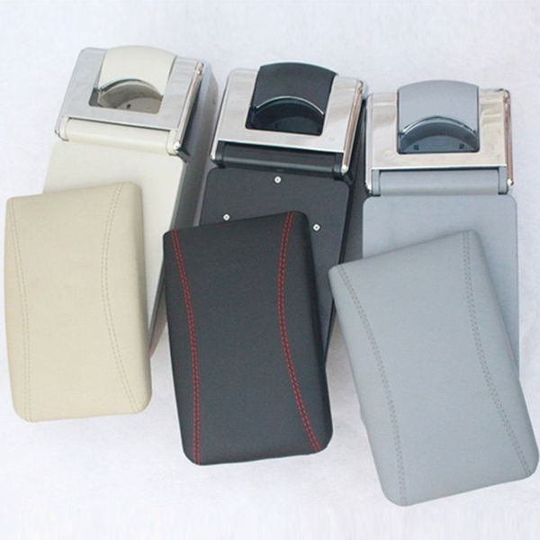 

universal luxury armrest car arm rest center console rotatable storage box without punching