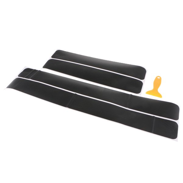 

4pcs carbon fiber car door sill scuff plate cover anti scratch sticker