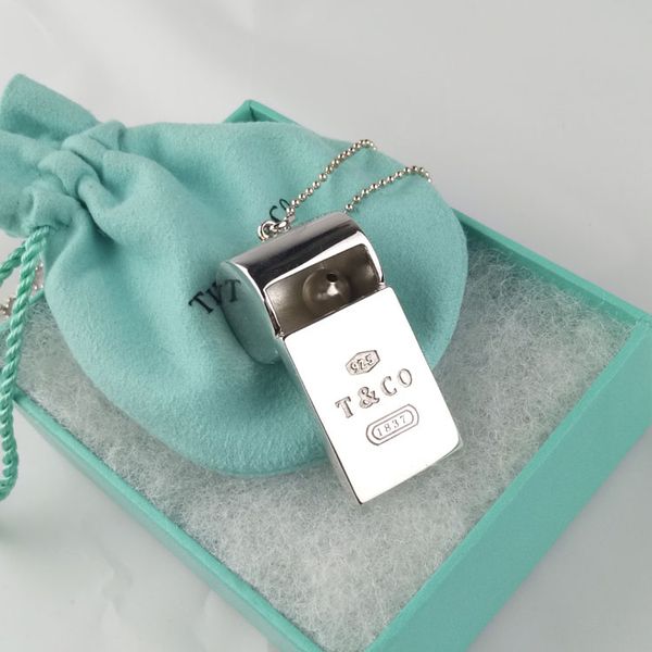 

2019 new luxury designer jewelry women Tiffany925 Necklace Tiffany Silver Whistle Female Coach Whistle 1837 Male Whistle Pendant