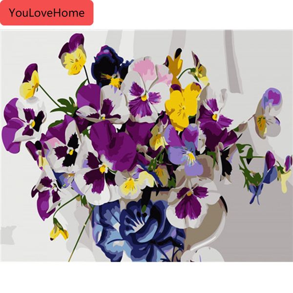 

масляная живопись цветок ручная роспись искусство рассвет на холсте окраска по номерам picture kits diy home decoration подарок diy масляная