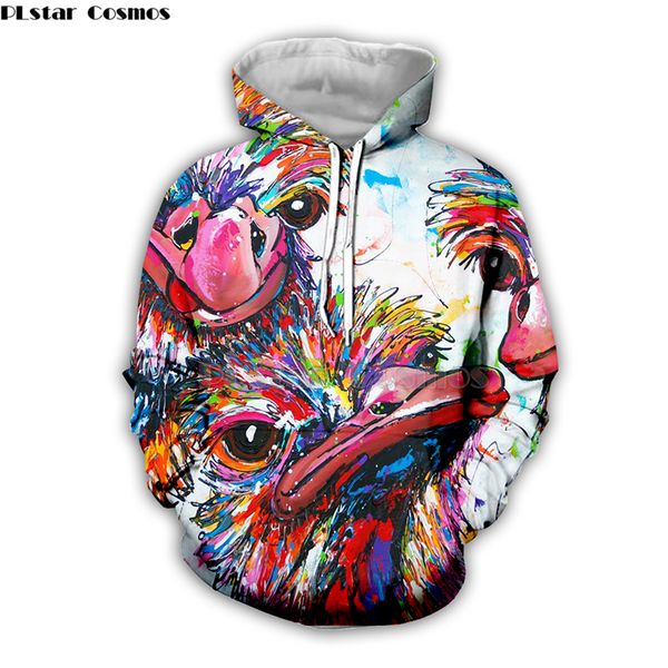 

colorful dchicken art by vrolijk schilderij artist tees 3d hoodies/shirt/sweatshirt/zipper men women streetwear, Black