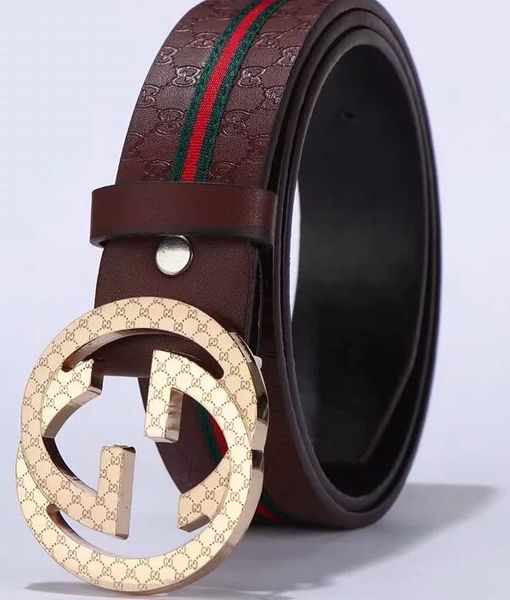 

2020 мужские и женские ремни со стильным большой пряжкой кожаный час, Black;brown