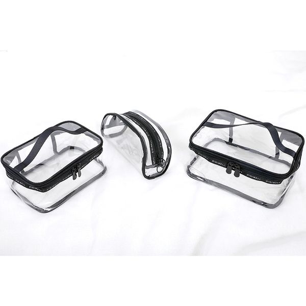 

clear travel storage bag men women makeup waterproof portable wash bag semicircle/square cosmetic bags